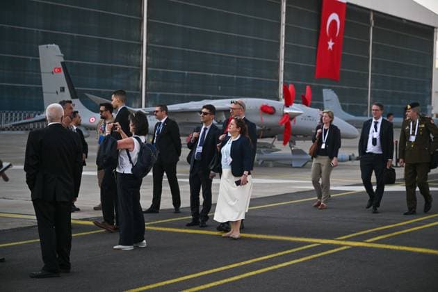 NATO Summit Defense Industry Forum reception in Ankara ANKARA, TURKIYE - JULY 7: A general view shows the NATO Summit Defense Industry Forum 2026 Reception hosted by Turkiye’s Defense Industries Secretary Haluk Gorgun at the Turkish Aerospace Industries (TAI) Kahramankazan facilities in Ankara, Turkiye, on July 7, 2026. Ismail Aslandag Anadolu Ankara Turkey. Editorial use only. Please get in touch for any other usage.  Copyright: x2026xAnadoluxIsmailxAslandagx