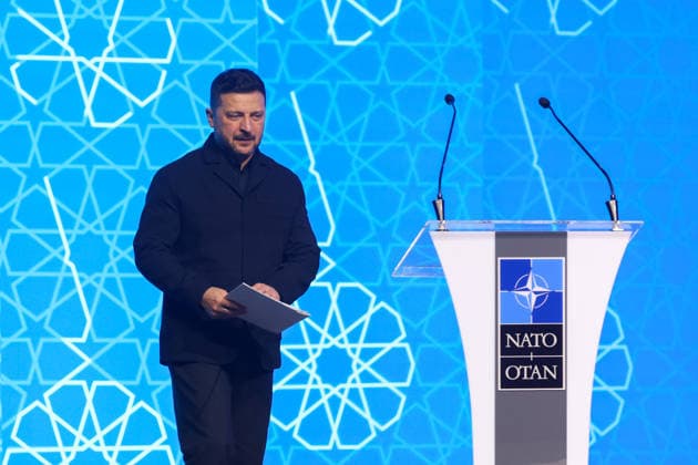 July 7, 2026, Ankara, Turkey: Volodymyr Zelenskyy, the President of Ukraine, attends the Defence Industry Forum during the 2026 NATO Ankara Summit in Ankara, Turkiye, on July 7th, 2026. Ankara Turkey - ZUMAz156 20260707_zip_z156_038 Copyright: xBeataxZawrzelx