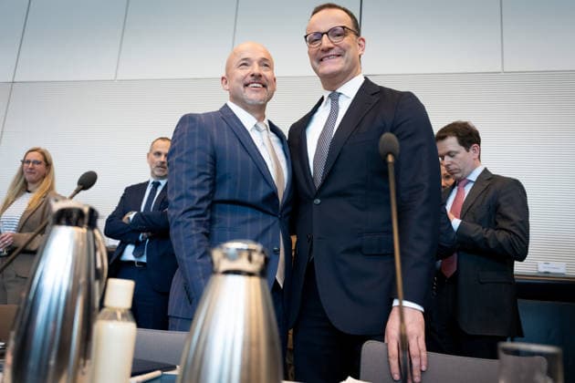 Bundestagsfraktion, CDU CSU Bundestag, Bundestagsfraktion, CDU CSU, Vorsitzender, Jens Spahn, CDU, Erster Stellvertreter, Alexander Hoffmann, CSU Berlin Berlin GER *** Bundestag Parliamentary Group, CDU CSU Bundestag, Bundestag Parliamentary Group, CDU CSU, Chair, Jens Spahn, CDU, First Deputy Chair, Alexander Hoffmann, CSU Berlin Berlin GER