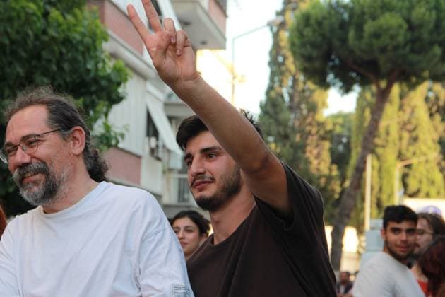 IZMIR, Türkiye July 7, 2026: Demonstrators march toward NATO s Allied Land Command (LANDCOM) headquarters in the Buca district of Ä°zmir during an anti-NATO protest organized by the NATO ya HayÄ±r Koordinasyonu (No to NATO Coordination), a coalition of left-wing political parties, trade unions and civil society organizations, ahead of the NATO Summit in Ankara, July 7, 2026. Police closed Mehmet Akif Avenue to traffic and deployed extensive security measures as protesters carried placards reading Trump, Netanyahu, you are not welcome and Yankee Go Home before delivering a public statement criticizing NATO and Turkish government policies outside the headquarters. Ä°zmir Türkiye Copyright: x xNagihanxÃ‡akÄ±rx xJNAxPressx