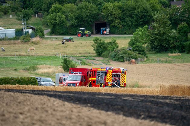 Flächenbrand zwischen Großwinternheim und Schwabenheim Am Dienstagnachmittag, dem 07.07.2026, kam es gegen 16:35 Uhr zwischen Ingelheim-Großwinternheim und Schwabenheim an der Selz (Landkreis Mainz-Bingen, Rheinland-Pfalz) zu einem größeren Flächenbrand. Aufgrund des herrschenden Windes breitete sich das Feuer rasch auf eine Fläche von rund zwei Hektar aus. Mehr als 80 Einsatzkräfte der Feuerwehren aus der Verbandsgemeinde Gau-Algesheim, der Stadt Ingelheim sowie der Werkfeuerwehr Boehringer, des Rettungsdienstes und der Polizei waren mit über 20 Einsatzfahrzeugen im Einsatz. Unterstützt wurden die Löscharbeiten durch landwirtschaftliche Fahrzeuge, die unter anderem die Wasserversorgung sicherstellten. Die L428 musste während de