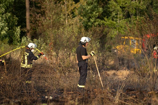 Waldbrand breitet sich aus rund 10000 Quadratmeter betroffen Am 07.07.2026 kam es gegen 18:35 Uhr in Weilrod Hasselbach zu einem Waldbrand, der nach ersten Meldungen rund 10.000 Quadratmeter Wald erfasst hat. Die Rauchentwicklung ist weithin sichtbar, auch aus dem benachbarten Grävenwiesbach werden Meldungen zu dem Brand gemeldet. Die Feuerwehr Weilrod ist im Einsatz und hat wasserführende Fahrzeuge sowie weitere überörtliche Löschzüge angefordert. Stark auflebender Wind erschwert die Löscharbeiten. Über die Warnapp NINA wurde für die betroffenen Gebiete eine Warnung der Warnstufe Gefahr ausgegeben. Weilrod Hessen Deutschland *** Forest Fire Spreads; About 10,000 Square Meters Affected On July 7, 2026, at approximately 6:35 p.