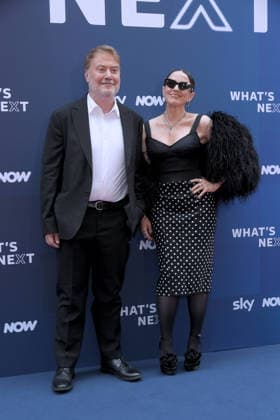 IPA86486386 - Milan, Sky What™s Next arrivals at the evening event at the Teatro Lirico Paolo Guzzanti, Paola Iezzi  Copyright: xAlbertoxTerenghix xComi Terenghix 86486386