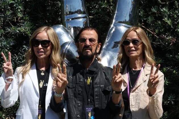 BEVERLY HILLS, CALIFORNIA - JULY 07: Marjorie Bach, Ringo Starr and Barbara Bach at Ringo s Peace & Love Birthday Celebration on July 07, 2026 in Beverly Hills, California. Credit: USA - ZUMAa123 20260707_zaa_a123_191 Copyright: xAdMediax
