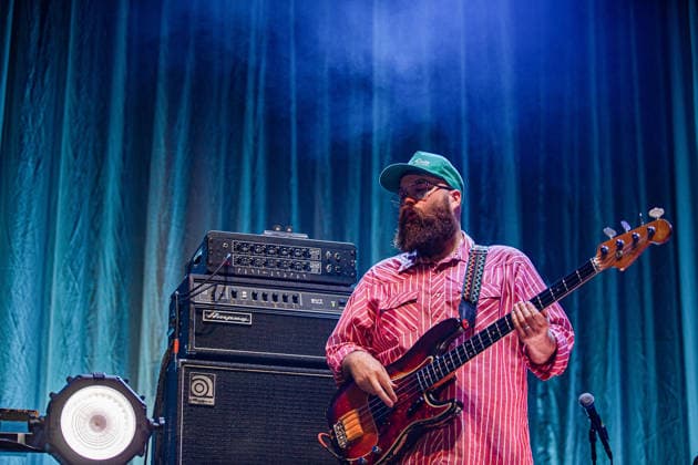 Alabama Shake live at Lucca Summer festival in Lucca, Italy - 07 Jul 2026 Bassist Zac Cockrell of Alabama Shake performs live on stage during a concert. The celebrated American band Alabama Shake performed on stage in Piazza Napoleone in Lucca, marking the highly anticipated only Italian date of their world tour. The concert marks their historic return to the country after a ten-year absence, celebrating the official reunion of founding members Brittany Howard, Heath Fogg, and Zac Cockrell. Lucca Italy Copyright: xCarloxVerganix xSOPAxImagesx ALABAMASHAKE26(21)
