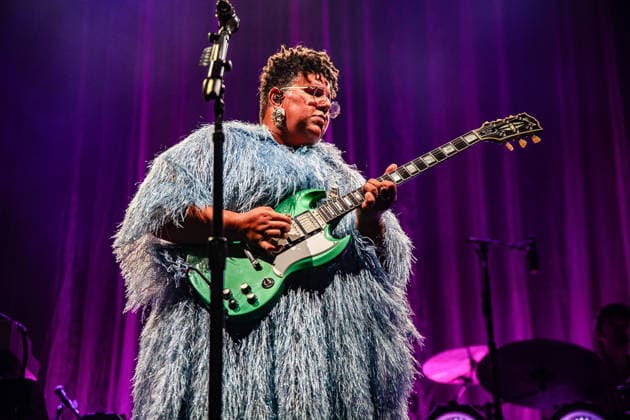 Alabama Shake live at Lucca Summer festival in Lucca, Italy - 07 Jul 2026 Singer Brittany Howard of Alabama Shake performs live on stage during a concert. The celebrated American band Alabama Shake performed on stage in Piazza Napoleone in Lucca, marking the highly anticipated only Italian date of their world tour. The concert marks their historic return to the country after a ten-year absence, celebrating the official reunion of founding members Brittany Howard, Heath Fogg, and Zac Cockrell. Lucca Italy Copyright: xCarloxVerganix xSOPAxImagesx ALABAMASHAKE26(29)