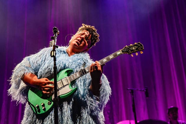 Alabama Shake live at Lucca Summer festival in Lucca, Italy - 07 Jul 2026 Singer Brittany Howard of Alabama Shake performs live on stage during a concert. The celebrated American band Alabama Shake performed on stage in Piazza Napoleone in Lucca, marking the highly anticipated only Italian date of their world tour. The concert marks their historic return to the country after a ten-year absence, celebrating the official reunion of founding members Brittany Howard, Heath Fogg, and Zac Cockrell. Lucca Italy Copyright: xCarloxVerganix xSOPAxImagesx ALABAMASHAKE26(24)