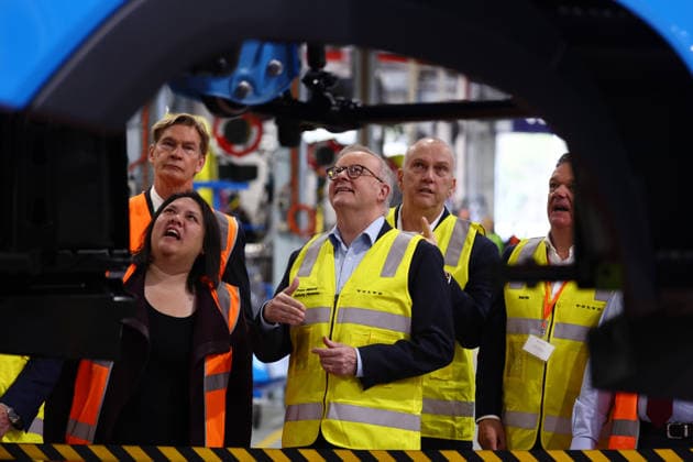 VOLVO HEAVY-DUTY TRUCKS, Prime Minister Anthony Albanese at Volvo™s Australia National Headquarters in Wacol, Brisbane, Wednesday, July 8, 2026. Volvo Australia will show off the first heavy-duty electric trucks built in Brisbane. ( NO ARCHIVING Brisbane QUEENSLAND AUSTRALIA  Copyright: xx 20260708176156917275