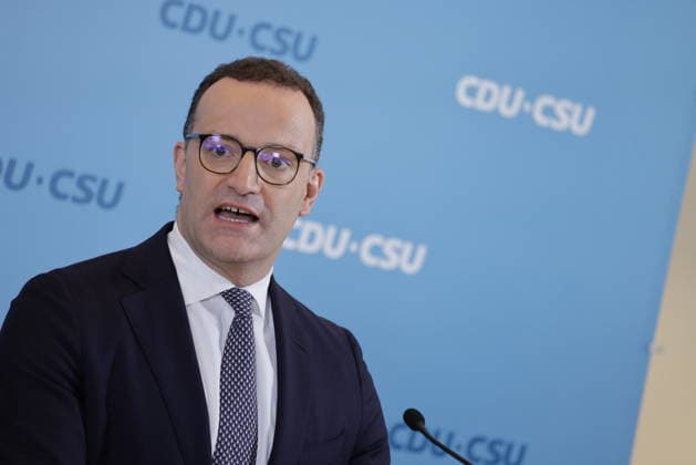 Jens Spahn (CDU), Deutschland, Berlin, Reichstag, Pressekonferenz CDU CSU *** Jens Spahn, CDU, Germany, Berlin, Reichstag, CDU-CSU Press Conference