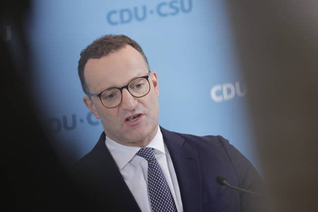 Jens Spahn (CDU), Deutschland, Berlin, Reichstag, Pressekonferenz CDU CSU *** Jens Spahn, CDU, Germany, Berlin, Reichstag, CDU-CSU Press Conference