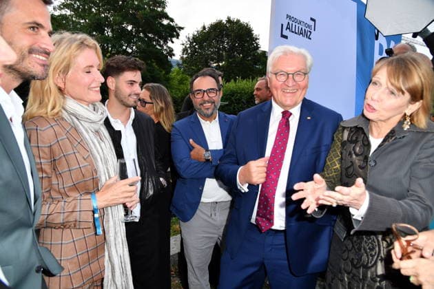 RECORD DATE NOT STATED FEST DER PRODUKTIONSALLIANZ - Berlin Maria Furtwaengler, Adnan Maral, Frank-Walter Steinmeier (Bundespräsident) mit Ehefrau Elke Büdenbender beim FEST DER PRODUKTIONSALLIANZ der Allianz Deutscher Produzenten - Film & Fernsehen e.V. (Produktionsallianz) im Tipi am Kanzleramt in Berlin am 07.07.2026 *** PRODUCTION ALLIANCE GALA Berlin Maria Furtwängler, Adnan Maral, Frank Walter Steinmeier, Federal President, with his wife Elke Büdenbender at the PRODUCTION ALLIANCE CELEBRATION hosted by the Alliance of German Film and Television Producers e.V. (Produktionsallianz) at the Tipi am Kanzleramt in Berlin on July 7, 2026 Copyright: xEventpressxBerndtx
