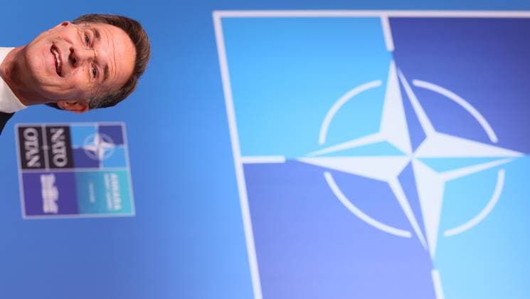 NATO Secretary General Mark Rutte pictured during a press conference after the Defence Industry Forum during the head of states summit of the NATO (North Atlantic Treaty Organization) military alliance, Tuesday 07 July 2026, in Ankara, Turkey.  BENOITxDOPPAGNE 180696228
