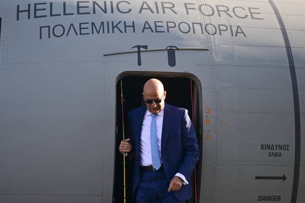 Greece s Defence Minister Nikos Dendias arrives Ankara for 36th NATO Summit ANKARA, TURKIYE - JULY 8: Greece s Defence Minister Nikos Dendias arrives at Esenboga Airport within the 36th NATO Heads of State and Government Summit in Ankara, Turkiye, on July 8, 2026 Mehmet Futsi Anadolu Ankara Turkey. Editorial use only. Please get in touch for any other usage.  Copyright: x2026xAnadoluxMehmetxFutsix