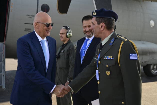 Greece s Defence Minister Nikos Dendias arrives Ankara for 36th NATO Summit ANKARA, TURKIYE - JULY 8: Greece s Defence Minister Nikos Dendias arrives at Esenboga Airport within the 36th NATO Heads of State and Government Summit in Ankara, Turkiye, on July 8, 2026 Mehmet Futsi Anadolu Ankara Turkey. Editorial use only. Please get in touch for any other usage.  Copyright: x2026xAnadoluxMehmetxFutsix
