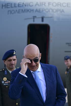 Greece s Defence Minister Nikos Dendias arrives Ankara for 36th NATO Summit ANKARA, TURKIYE - JULY 8: Greece s Defence Minister Nikos Dendias arrives at Esenboga Airport within the 36th NATO Heads of State and Government Summit in Ankara, Turkiye, on July 8, 2026 Mehmet Futsi Anadolu Ankara Turkey. Editorial use only. Please get in touch for any other usage.  Copyright: x2026xAnadoluxMehmetxFutsix