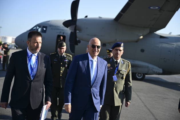 Greece s Defence Minister Nikos Dendias arrives Ankara for 36th NATO Summit ANKARA, TURKIYE - JULY 8: Greece s Defence Minister Nikos Dendias arrives at Esenboga Airport within the 36th NATO Heads of State and Government Summit in Ankara, Turkiye, on July 8, 2026 Mehmet Futsi Anadolu Ankara Turkey. Editorial use only. Please get in touch for any other usage.  Copyright: x2026xAnadoluxMehmetxFutsix