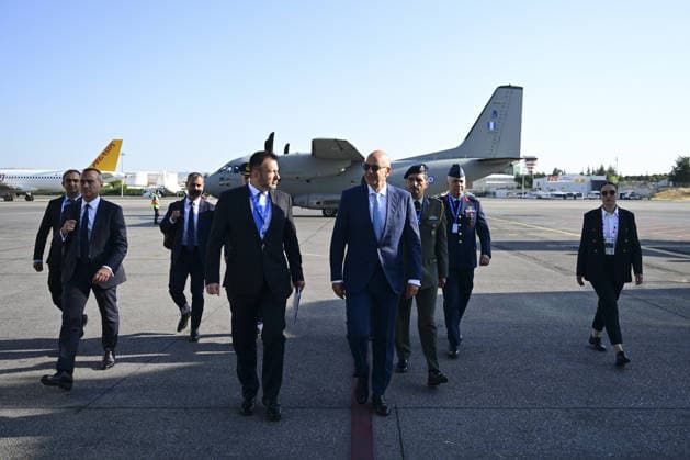 Greece s Defence Minister Nikos Dendias arrives Ankara for 36th NATO Summit ANKARA, TURKIYE - JULY 8: Greece s Defence Minister Nikos Dendias arrives at Esenboga Airport within the 36th NATO Heads of State and Government Summit in Ankara, Turkiye, on July 8, 2026 Mehmet Futsi Anadolu Ankara Turkey. Editorial use only. Please get in touch for any other usage.  Copyright: x2026xAnadoluxMehmetxFutsix