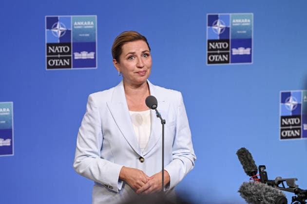 36th NATO Summit in Ankara ANKARA, TURKIYE - JULY 08: Danish Prime Minister Mette Frederiksen makes a statement to the press ahead of the main session of the North Atlantic Council Meeting during the second day of the 36th NATO Heads of State and Government Summit in Ankara, Turkiye on July 08, 2026. Dogukan Keskinkilic Anadolu Ankara Turkey. Editorial use only. Please get in touch for any other usage.  Copyright: x2026xAnadoluxDogukanxKeskinkilicx