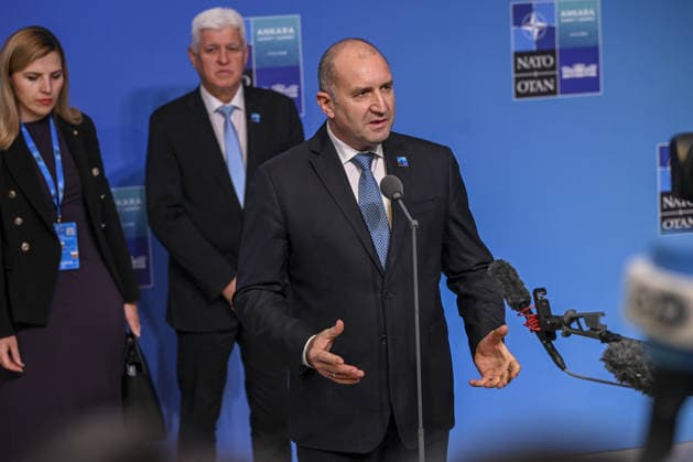 36th NATO Summit in Ankara ANKARA, TURKIYE - JULY 08: Bulgarian Prime Minister Rumen Radev makes a statement to the press ahead of the main session of the North Atlantic Council Meeting during the second day of the 36th NATO Heads of State and Government Summit in Ankara, Turkiye on July 08, 2026. Dogukan Keskinkilic Anadolu Ankara Turkey. Editorial use only. Please get in touch for any other usage.  Copyright: x2026xAnadoluxDogukanxKeskinkilicx