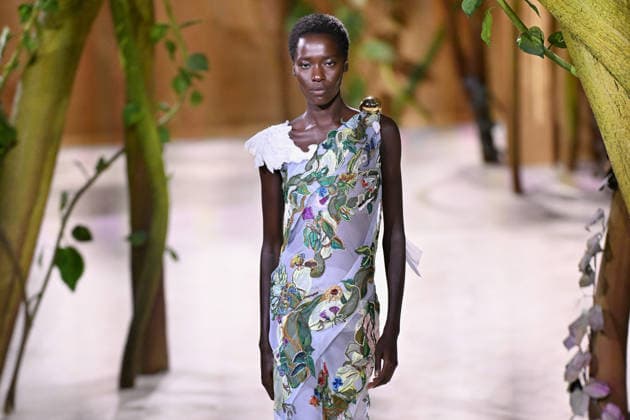 PFW - Chanel Runway A model walks the runway during the Chanel Haute Couture Fall Winter 2026 2027 show as part of Paris Fashion Week on July 07, 2026 in Paris, France. Photo by Franck Castel ABACAPRESS.COM Paris France  Copyright: xCastelxFranck ABACAx