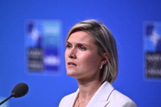 ANKARA, TURKIET 20260708 Islands statsminister Kristrun Frostadottir anländer till Nato-toppmötet i Ankara, Turkiet. ANKARA TURKIET x10430x *** ANKARA, TURKEY 20260708 Icelandic Prime Minister Kristrun Frostadottir arrives at the NATO summit in Ankara, Turkey ANKARA TURKEY x10430x  Copyright: xChristinexOlsson TTx NATO-TOPPMÖTE ANKARA 2026 iqjrB85SUcw