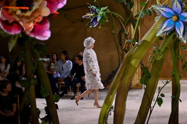 PFW - Chanel Runway A model walks the runway during the Chanel Haute Couture Fall Winter 2026 2027 show as part of Paris Fashion Week on July 07, 2026 in Paris, France. Photo by Franck Castel ABACAPRESS.COM Paris France  Copyright: xCastelxFranck ABACAx