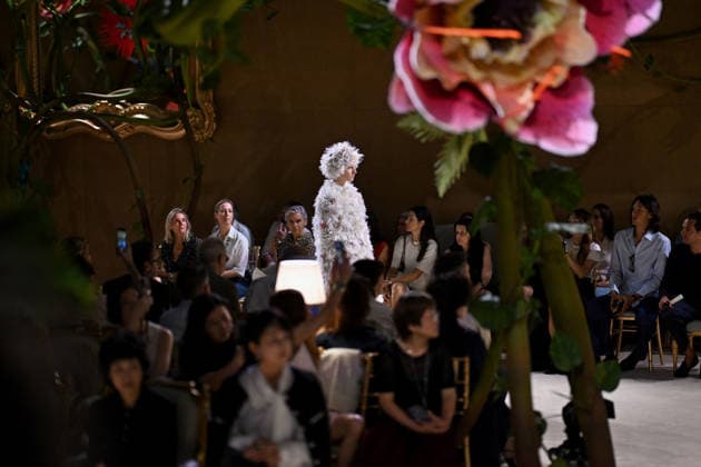 PFW - Chanel Runway A model walks the runway during the Chanel Haute Couture Fall Winter 2026 2027 show as part of Paris Fashion Week on July 07, 2026 in Paris, France. Photo by Franck Castel ABACAPRESS.COM Paris France  Copyright: xCastelxFranck ABACAx