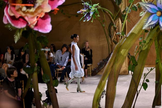 PFW - Chanel Runway A model walks the runway during the Chanel Haute Couture Fall Winter 2026 2027 show as part of Paris Fashion Week on July 07, 2026 in Paris, France. Photo by Franck Castel ABACAPRESS.COM Paris France  Copyright: xCastelxFranck ABACAx