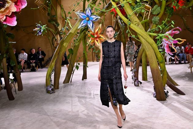 PFW - Chanel Runway A model walks the runway during the Chanel Haute Couture Fall Winter 2026 2027 show as part of Paris Fashion Week on July 07, 2026 in Paris, France. Photo by Franck Castel ABACAPRESS.COM Paris France  Copyright: xCastelxFranck ABACAx