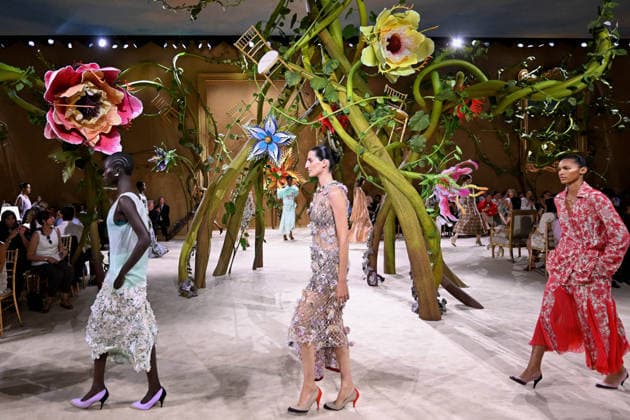 PFW - Chanel Runway A model walks the runway during the Chanel Haute Couture Fall Winter 2026 2027 show as part of Paris Fashion Week on July 07, 2026 in Paris, France. Photo by Franck Castel ABACAPRESS.COM Paris France  Copyright: xCastelxFranck ABACAx