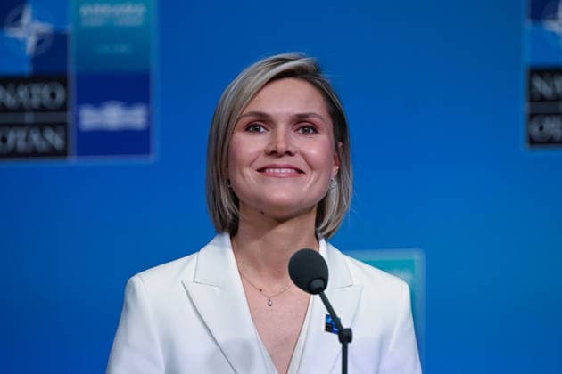 36th NATO Summit in Ankara ANKARA, TURKIYE - JULY 8: Iceland Prime Minister Kristrun Frostadottir speaks to press ahead of the main session of the North Atlantic Council Meeting, which brings together heads of state and government on the second day of the NATO Summit in Ankara, Turkiye, on July 8, 2026. Dogukan Keskinkilic Anadolu Ankara Turkey. Editorial use only. Please get in touch for any other usage.  Copyright: x2026xAnadoluxDogukanxKeskinkilicx