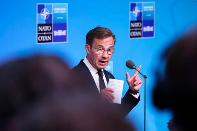 Nato-toppmotet i Ankara 2026 Ankara, Tyrkia 20260708. Sveriges statsminister Ulf Kristersson under Nato-toppmotet i Ankara onsdag. Foto: Geir Olsen NTB Ankara Tyrkia 6e7OF1rh_K0 EDITORIAL USE ONLY Ref:_POL6e7OF1rh_K0.jpg *** NATO Summit in Ankara 2026 Ankara, Turkey, July 8, 2026 Swedish Prime Minister Ulf Kristersson during the NATO summit in Ankara on Wednesday Photo: Geir Olsen, NTB, Ankara, Turkey 6e7OF1rh K0 EDITORIAL USE ONLY Ref POL6e7OF1rh K0 jpg  Copyright: xGeirxOlsenx xNTBx