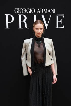 Annie Schröter at the Giorgio Armani Privé Fall Winter 2026–2027 Haute Couture Collection fashion show during Paris Fashion Week, July 7, 2026 Celebrities at the Giorgio Armani Privé Fall Winter 2026–2027 Haute Couture Collection fashion show during Paris Fashion Week, July 7, 2026, Paris, France  Copyright: xFlorianxLaviellex xBestimagexFlorianxLaviellex xBestimagex