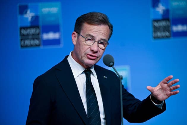 36th NATO Summit in Ankara ANKARA, TURKIYE - JULY 08: Swedish Prime Minister Ulf Kristersson makes a statement to the press ahead of the main session of the North Atlantic Council Meeting during the second day of the 36th NATO Heads of State and Government Summit in Ankara, Turkiye on July 08, 2026. Dogukan Keskinkilic Anadolu Ankara Turkey. Editorial use only. Please get in touch for any other usage.  Copyright: x2026xAnadoluxDogukanxKeskinkilicx