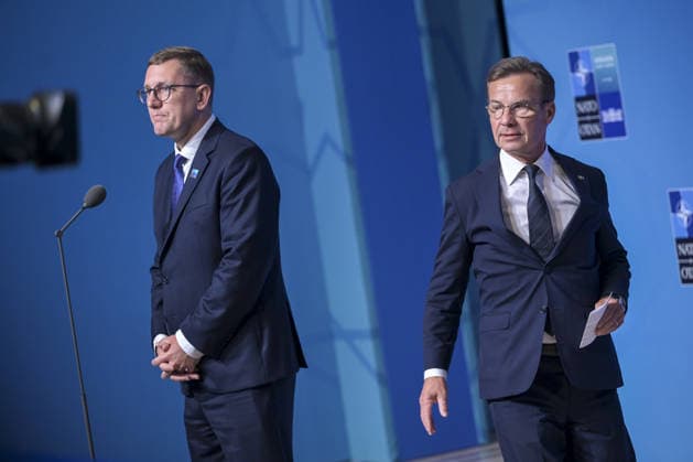 36th NATO Summit in Ankara ANKARA, TURKIYE - JULY 8: Estonian Prime Minister Kristen Michal and Swedish Prime Minister Ulf Kristersson speak to press ahead of the main session of the North Atlantic Council Meeting, which brings together heads of state and government on the second day of the NATO Summit in Ankara, Turkiye, on July 8, 2026. Ozge Elif Kizil Anadolu Ankara Turkey. Editorial use only. Please get in touch for any other usage.  Copyright: x2026xAnadoluxOzgexElifxKizilx