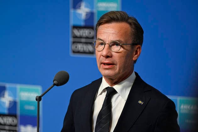 LKS 20260708 Sweden s Prime Minister Ulf Kristersson arrives at the 36th NATO Heads of State and Government Summit in Ankara, Turkey, on July 8, 2026. - EMMI KORHONEN Ankara Turkey  Copyright: xEmmixKorhonenx UXYAKjRK320