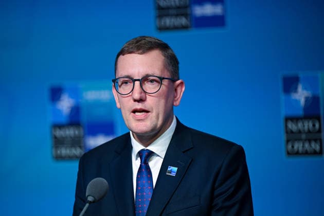 36th NATO Summit in Ankara ANKARA, TURKIYE - JULY 08: Estonia Prime Minister Kristen Michal makes a statement to the press ahead of the main session of the North Atlantic Council Meeting during the second day of the 36th NATO Heads of State and Government Summit in Ankara, Turkiye on July 08, 2026. Dogukan Keskinkilic Anadolu Ankara Turkey. Editorial use only. Please get in touch for any other usage.  Copyright: x2026xAnadoluxDogukanxKeskinkilicx