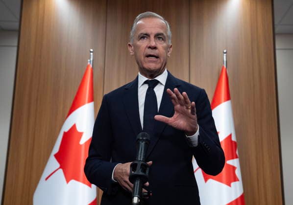 July 8, 2026, Ankara, Turkey: Prime Minister Mark Carney speaks during a media availability at the NATO Summit in Ankara, Turkey, Wednesday, July 8, 2026. Ankara Turkey  - ZUMAc35_ 20260708_zaf_c35_004 Copyright: xAdrianxWyldx