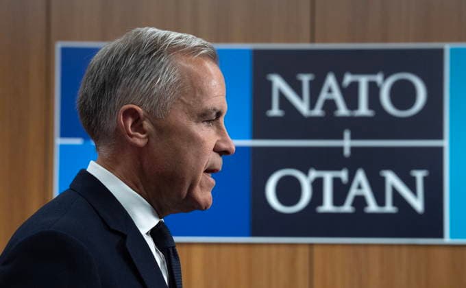 July 8, 2026, Ankara, Turkey: Prime Minister Mark Carney speaks during a media availability at the NATO Summit in Ankara, Turkey, Wednesday, July 8, 2026. Ankara Turkey  - ZUMAc35_ 20260708_zaf_c35_005 Copyright: xAdrianxWyldx
