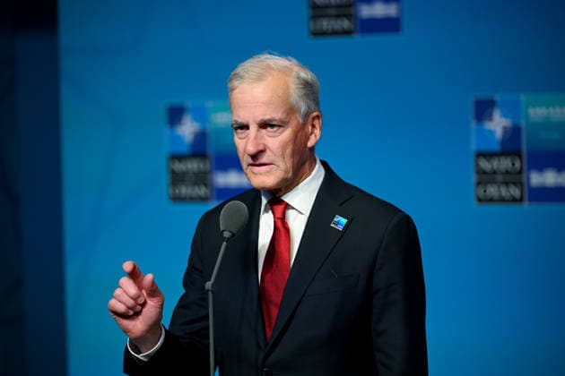 36th NATO Summit in Ankara ANKARA, TURKIYE - JULY 08: Norwegian Prime Minister Jonas Gahr Store makes a statement to the press ahead of the main session of the North Atlantic Council Meeting during the second day of the 36th NATO Heads of State and Government Summit in Ankara, Turkiye on July 08, 2026. Dogukan Keskinkilic Anadolu Ankara Turkey. Editorial use only. Please get in touch for any other usage.  Copyright: x2026xAnadoluxDogukanxKeskinkilicx