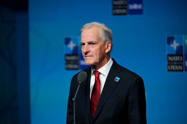 36th NATO Summit in Ankara ANKARA, TURKIYE - JULY 08: Norwegian Prime Minister Jonas Gahr Store makes a statement to the press ahead of the main session of the North Atlantic Council Meeting during the second day of the 36th NATO Heads of State and Government Summit in Ankara, Turkiye on July 08, 2026. Dogukan Keskinkilic Anadolu Ankara Turkey. Editorial use only. Please get in touch for any other usage.  Copyright: x2026xAnadoluxDogukanxKeskinkilicx