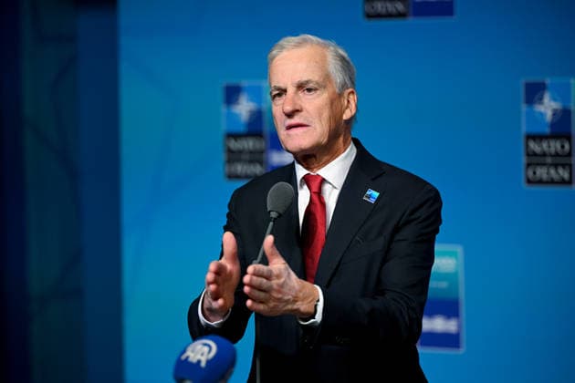 36th NATO Summit in Ankara ANKARA, TURKIYE - JULY 08: Norwegian Prime Minister Jonas Gahr Store makes a statement to the press ahead of the main session of the North Atlantic Council Meeting during the second day of the 36th NATO Heads of State and Government Summit in Ankara, Turkiye on July 08, 2026. Dogukan Keskinkilic Anadolu Ankara Turkey. Editorial use only. Please get in touch for any other usage.  Copyright: x2026xAnadoluxDogukanxKeskinkilicx