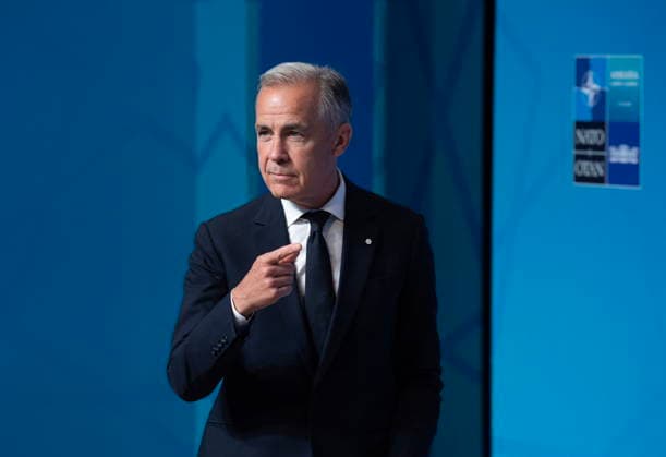 July 8, 2026, Ankara, Turkey: Prime Minister Mark Carney gestures to the microphone as he arrives at the NATO Summit in Ankara, Turkey, Wednesday, July 8, 2026. Ankara Turkey  - ZUMAc35_ 20260708_zaf_c35_006 Copyright: xAdrianxWyldx