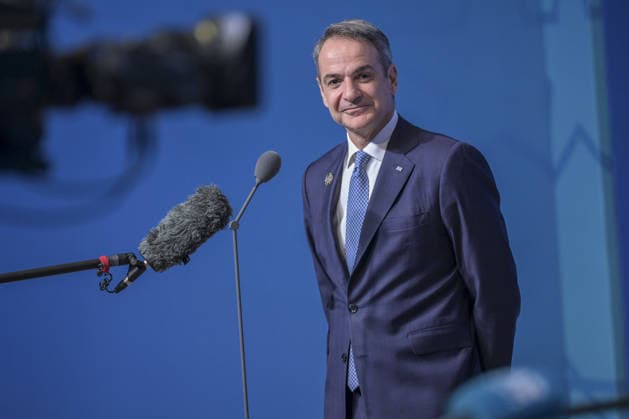 36th NATO Summit in Ankara ANKARA, TURKIYE - JULY 08: Greek Prime Minister Kyriakos Mitsotakis makes a statement to the press ahead of the main session of the North Atlantic Council Meeting during the second day of the 36th NATO Heads of State and Government Summit in Ankara, Turkiye on July 08, 2026. Ozge Elif Kizil Anadolu Ankara Turkey. Editorial use only. Please get in touch for any other usage.  Copyright: x2026xAnadoluxOzgexElifxKizilx