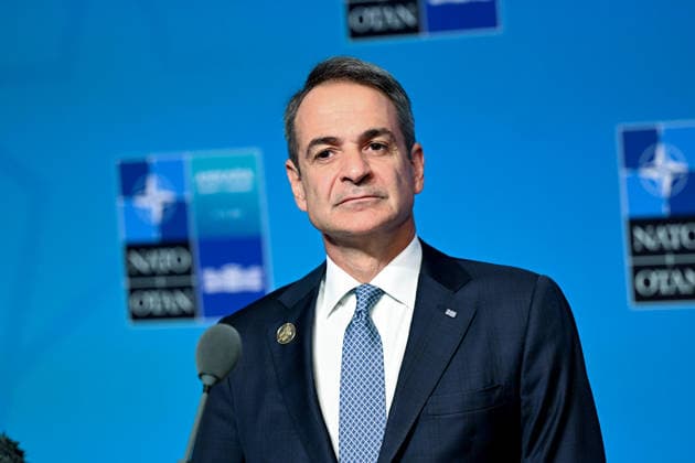 36th NATO Summit in Ankara ANKARA, TURKIYE - JULY 08: Prime Minister of Greece Kyriakos Mitsotakis makes a statement to the press ahead of the main session of the North Atlantic Council Meeting during the second day of the 36th NATO Heads of State and Government Summit in Ankara, Turkiye on July 08, 2026. Dogukan Keskinkilic Anadolu Ankara Turkey. Editorial use only. Please get in touch for any other usage.  Copyright: x2026xAnadoluxDogukanxKeskinkilicx