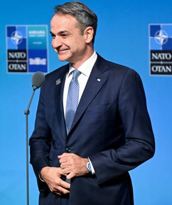 36th NATO Summit in Ankara ANKARA, TURKIYE - JULY 08: Prime Minister of Greece Kyriakos Mitsotakis makes a statement to the press ahead of the main session of the North Atlantic Council Meeting during the second day of the 36th NATO Heads of State and Government Summit in Ankara, Turkiye on July 08, 2026. Dogukan Keskinkilic Anadolu Ankara Turkey. Editorial use only. Please get in touch for any other usage.  Copyright: x2026xAnadoluxDogukanxKeskinkilicx