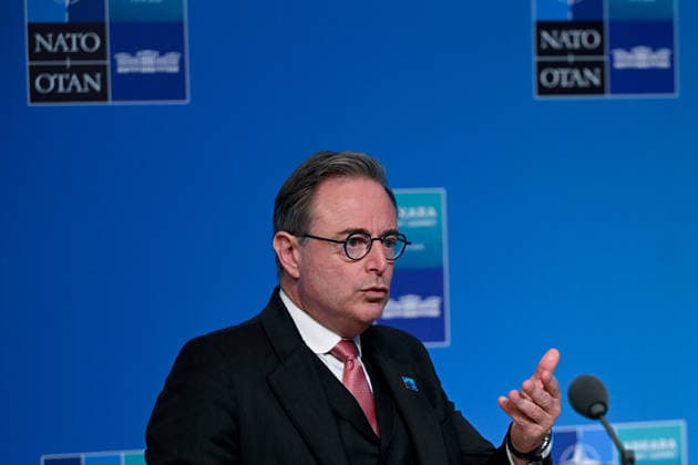 36th NATO Summit in Ankara ANKARA, TURKIYE - JULY 08: Belgium Prime Minister Bart De Wever maks e a statement to the press ahead of the main session of the North Atlantic Council Meeting during the second day of the 36th NATO Heads of State and Government Summit in Ankara, Turkiye on July 08, 2026. Dogukan Keskinkilic Anadolu Ankara Turkey. Editorial use only. Please get in touch for any other usage.  Copyright: x2026xAnadoluxDogukanxKeskinkilicx