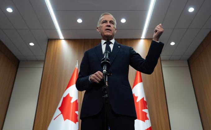 July 8, 2026, Ankara, Turkey: Prime Minister Mark Carney speaks during a media availability at the NATO Summit in Ankara, Turkey, Wednesday, July 8, 2026. Ankara Turkey  - ZUMAc35_ 20260708_zaf_c35_012 Copyright: xAdrianxWyldx