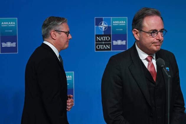 36th NATO Summit in Ankara ANKARA, TURKIYE - JULY 08: British Prime Minister Keir Starmer and Belgium Prime Minister Bart De Wever make a statement to the press ahead of the main session of the North Atlantic Council Meeting during the second day of the 36th NATO Heads of State and Government Summit in Ankara, Turkiye on July 08, 2026. Dogukan Keskinkilic Anadolu Ankara Turkey. Editorial use only. Please get in touch for any other usage.  Copyright: x2026xAnadoluxDogukanxKeskinkilicx