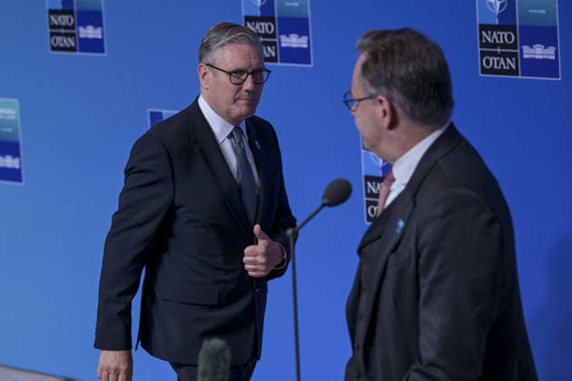 36th NATO Summit in Ankara ANKARA, TURKIYE - JULY 08: Belgian Prime Minister Bart De Wever (R) and British Prime Minister Keir Starmer (L) make a statement to the press ahead of the main session of the North Atlantic Council Meeting during the second day of the 36th NATO Heads of State and Government Summit in Ankara, Turkiye on July 08, 2026. Ozge Elif Kizil Anadolu Ankara Turkey. Editorial use only. Please get in touch for any other usage.  Copyright: x2026xAnadoluxOzgexElifxKizilx